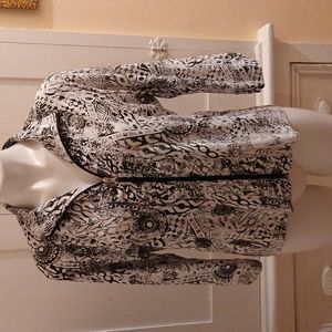 Warm London black/white jacket top Sz M